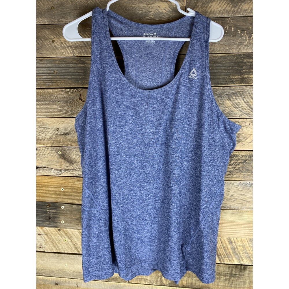 Reebok Women's Plus Sz XXL Racerback Heather Gray Racer Back Tank Top